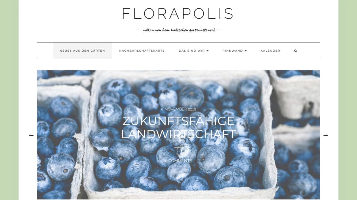 Screenshot von Florapolis.de